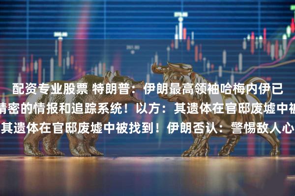 配资专业股票 特朗普：伊朗最高领袖哈梅内伊已死，无法逃脱我们高度精密的情报和追踪系统！以方：其遗体在官邸废墟中被找到！伊朗否认：警惕敌人心理战